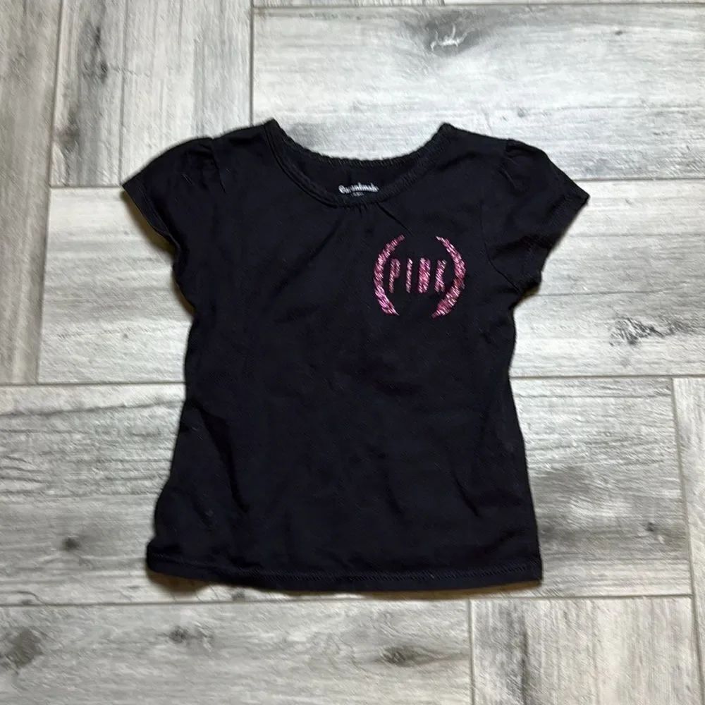 Garanimals Toddler Kids "Pink" Dog Puff Short Sleeve T-Shirt Black Size 2T